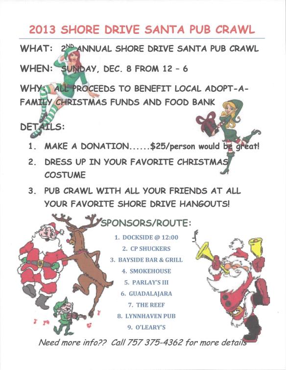 Shore Drive Santa Pub Crawl 2013
